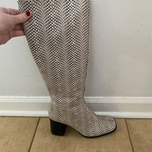 Reformation Snakeskin Boots size 8
